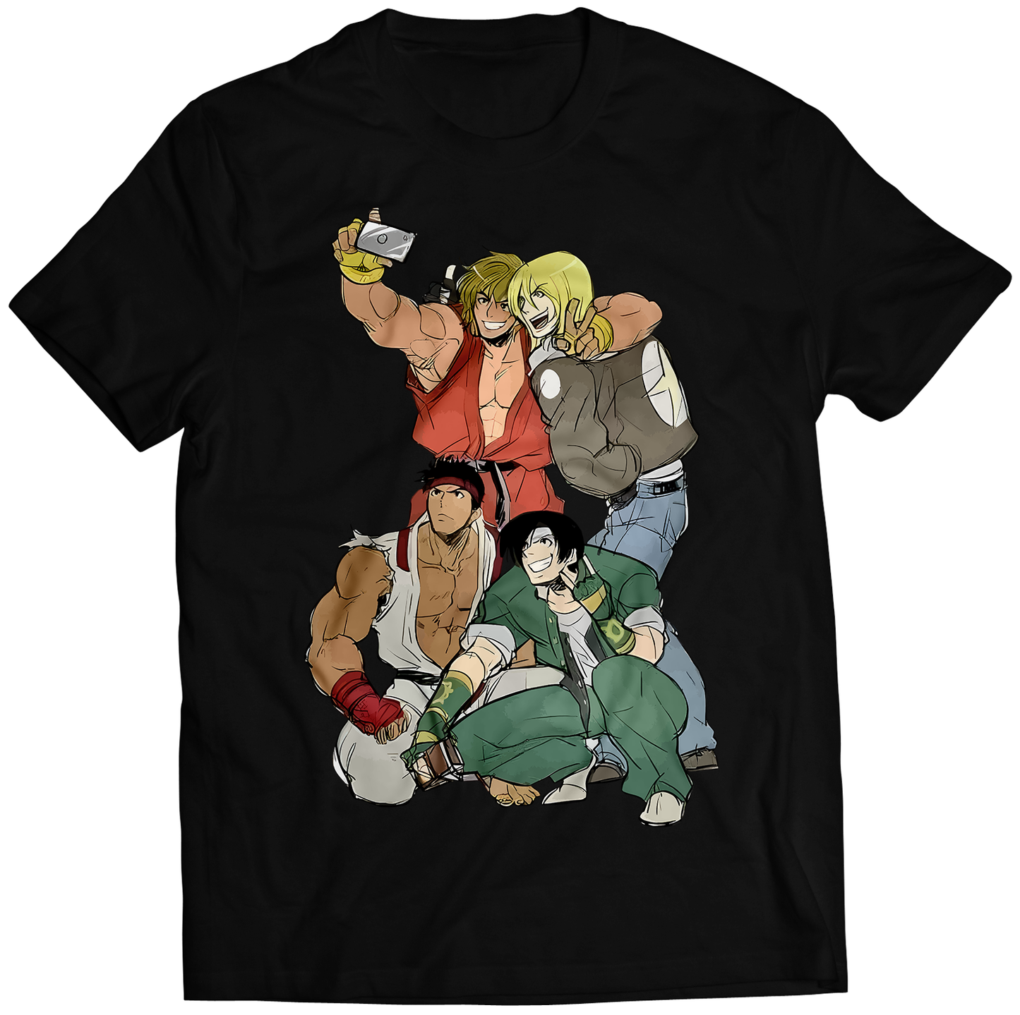Kyo Terry Ryu Ken Selfie Premium Unisex T-shirt (Vectorized Design)