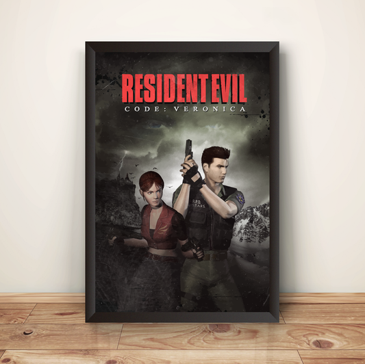 Claire & Chris Redfield RE Code Veronica Premium Poster (Vectorized Design)