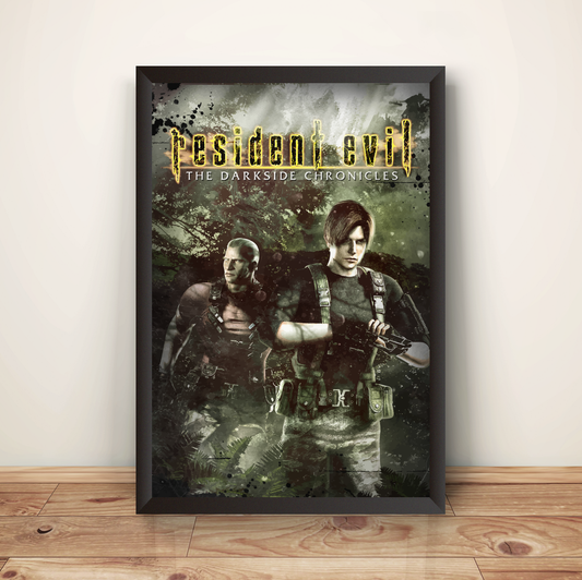 Krauser X Leon RE The Darkside Chronicles Premium Poster (Vectorized Design)
