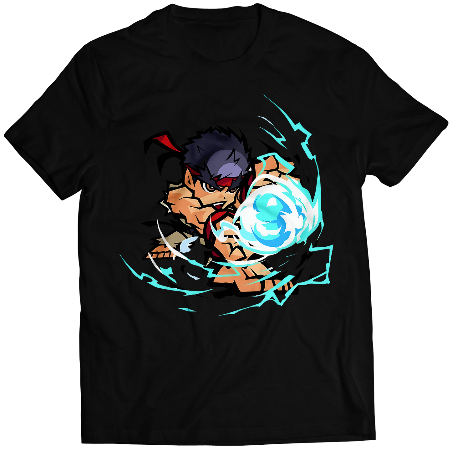 Ryu Fireball Fighters Puzzle Sprits Premium Unisex T-shirt (Vectorized Design)