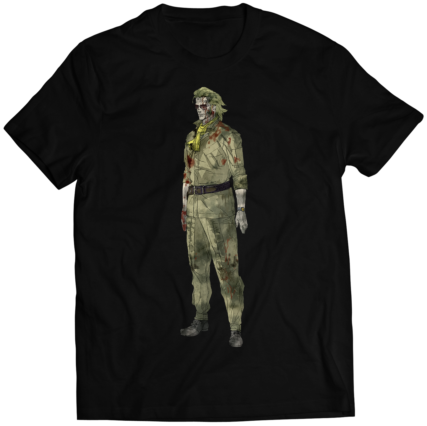Kazuhira Master Kaz Miller V1 MGS5 Premium Unisex T-shirt (Vectorized Design)