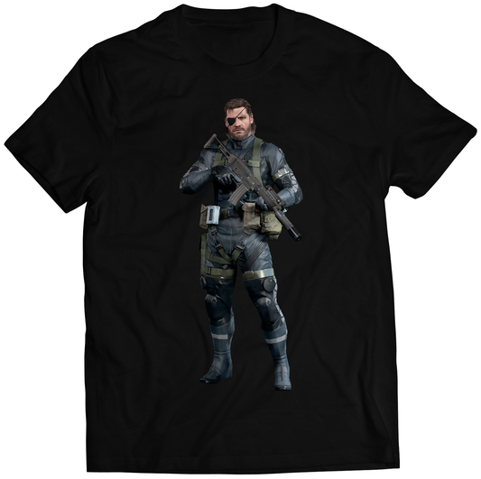 Big Boss With Gun Ground Zeroes MGS5 Premium Unisex T-shirt (Vectorized Design)