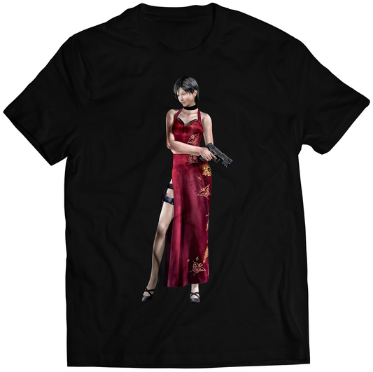 Ada Wong With Handgun RE4 Premium Unisex T-shirt (Vectorized Design)