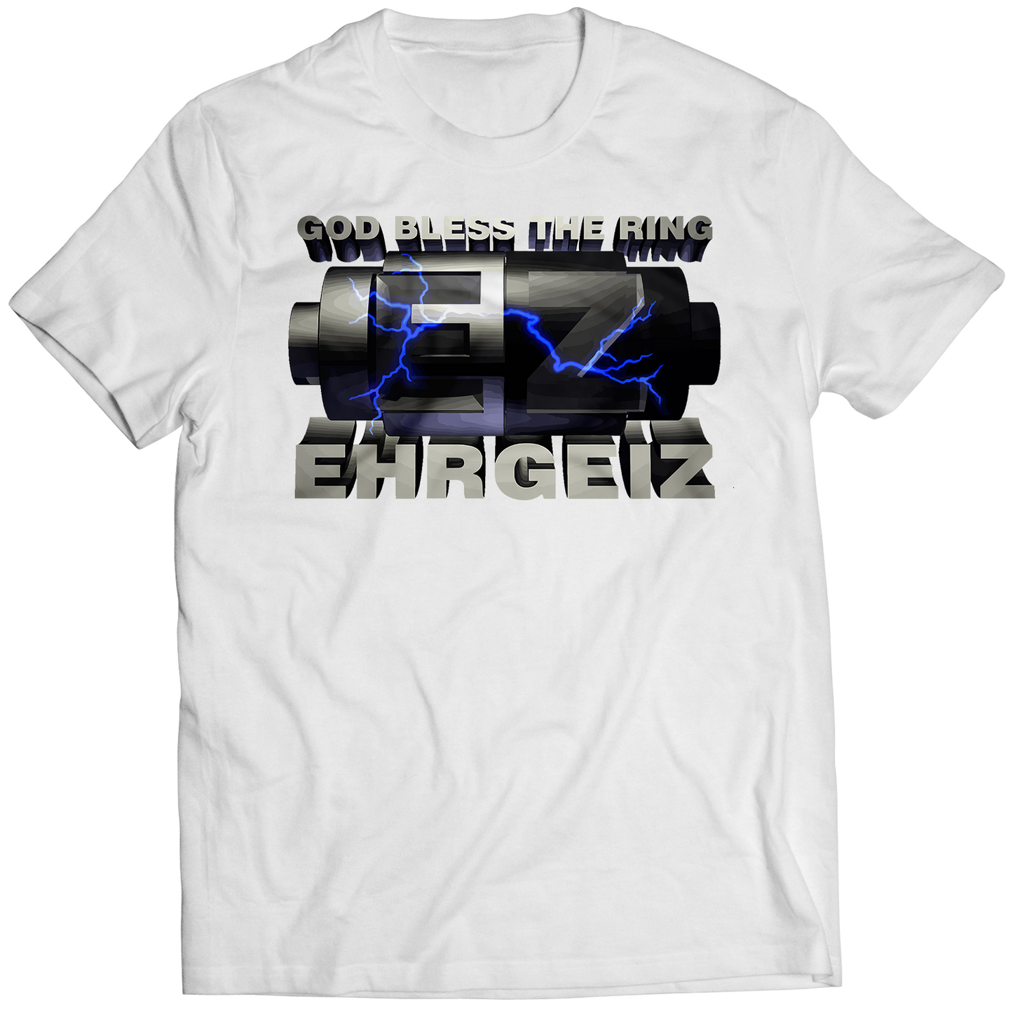 Ergeiz God Bless The Ring Title Premium Unisex T-shirt (Vectorized Design)