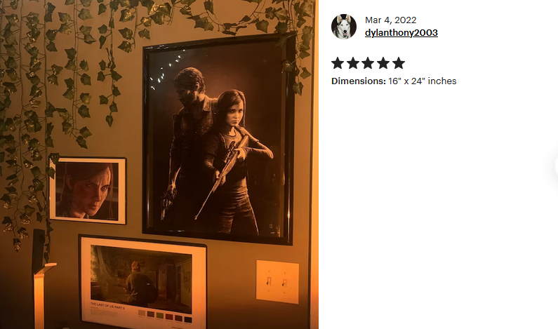 Joel & Ellie TLOU V2 Premium Poster.