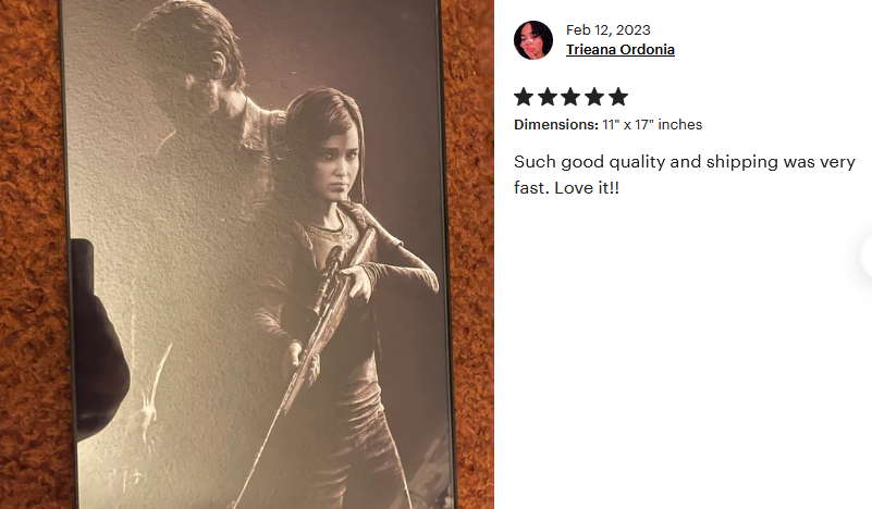 Joel & Ellie TLOU V2 Premium Poster.