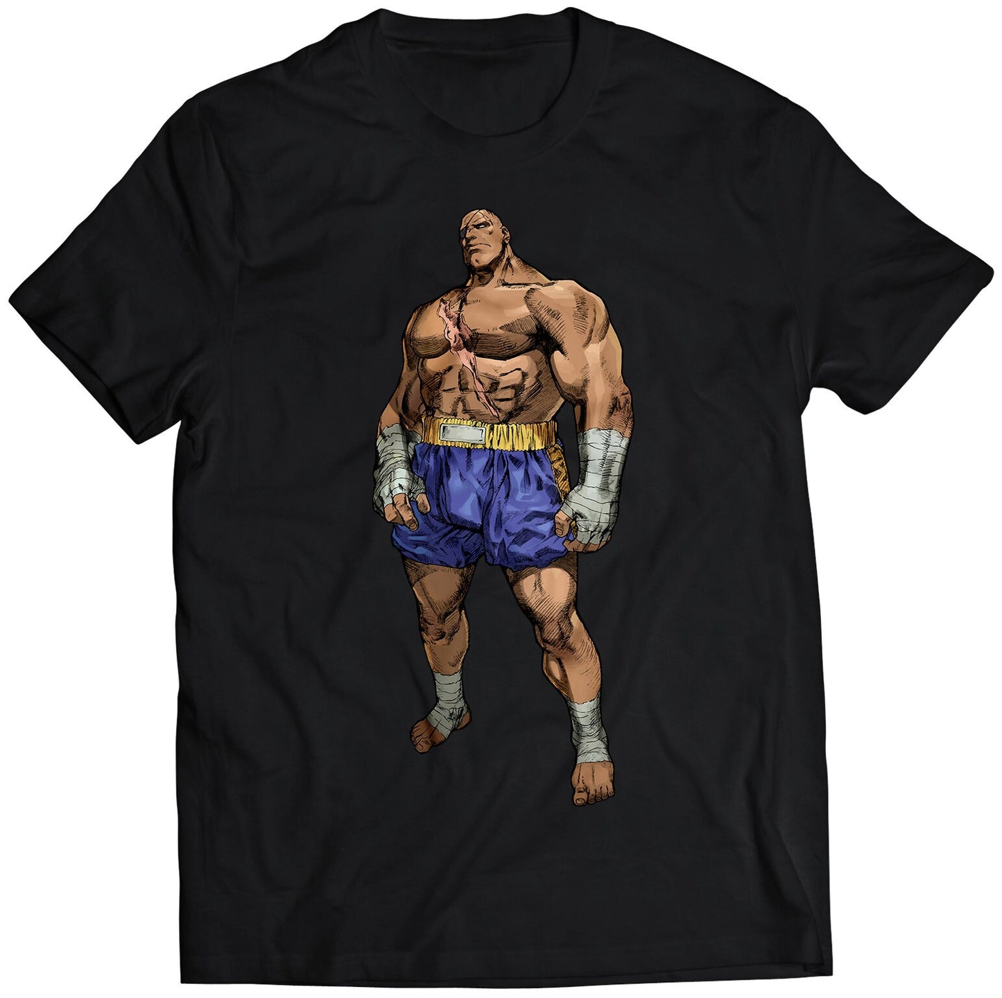 Sagat Alpha 3 Premium Unisex T-shirt (Vectorized Design)
