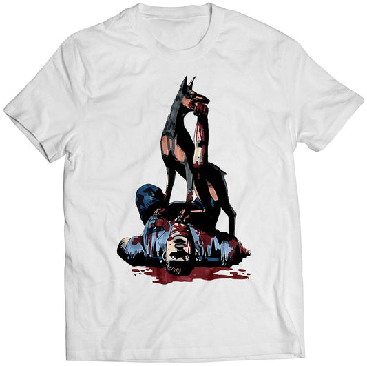 Zombie Dog Doberman Residence Evil Premium Unisex T-shirt (Vectorized Design)