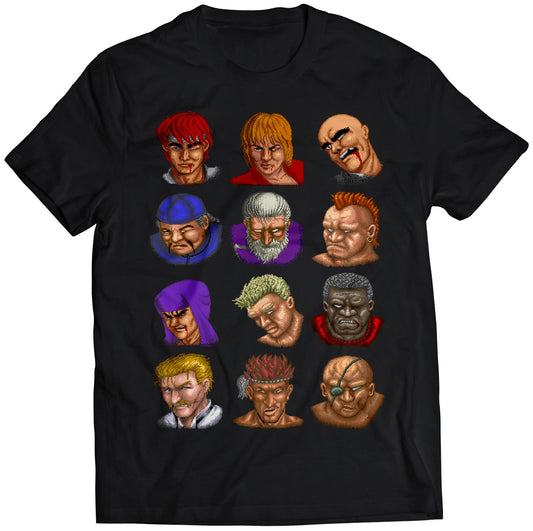 80s Fighters Defeated Portraits T-shirt