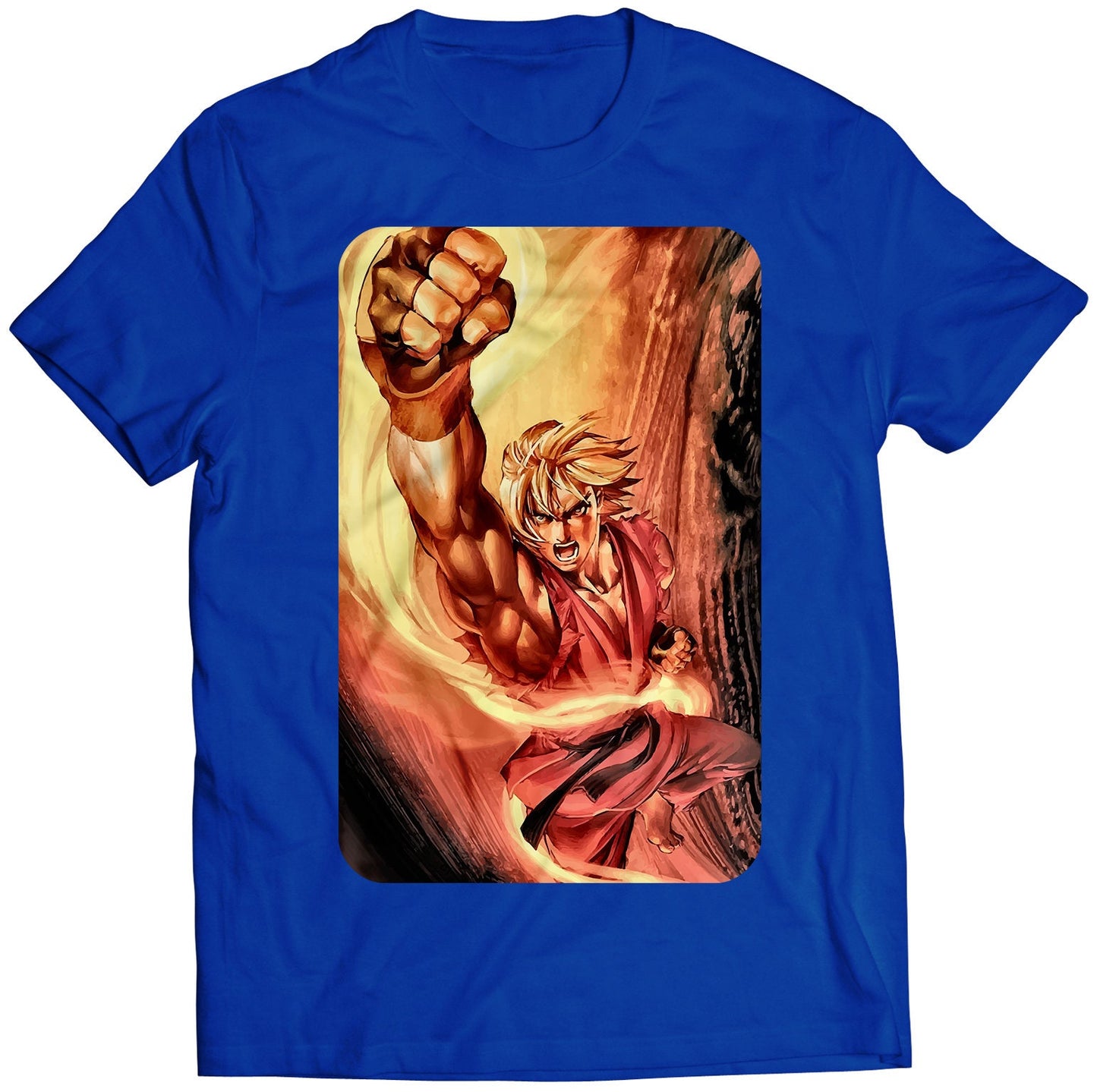 Ken Street Fighter Comic Premium Unisex T-shirt (Vectorized Design).