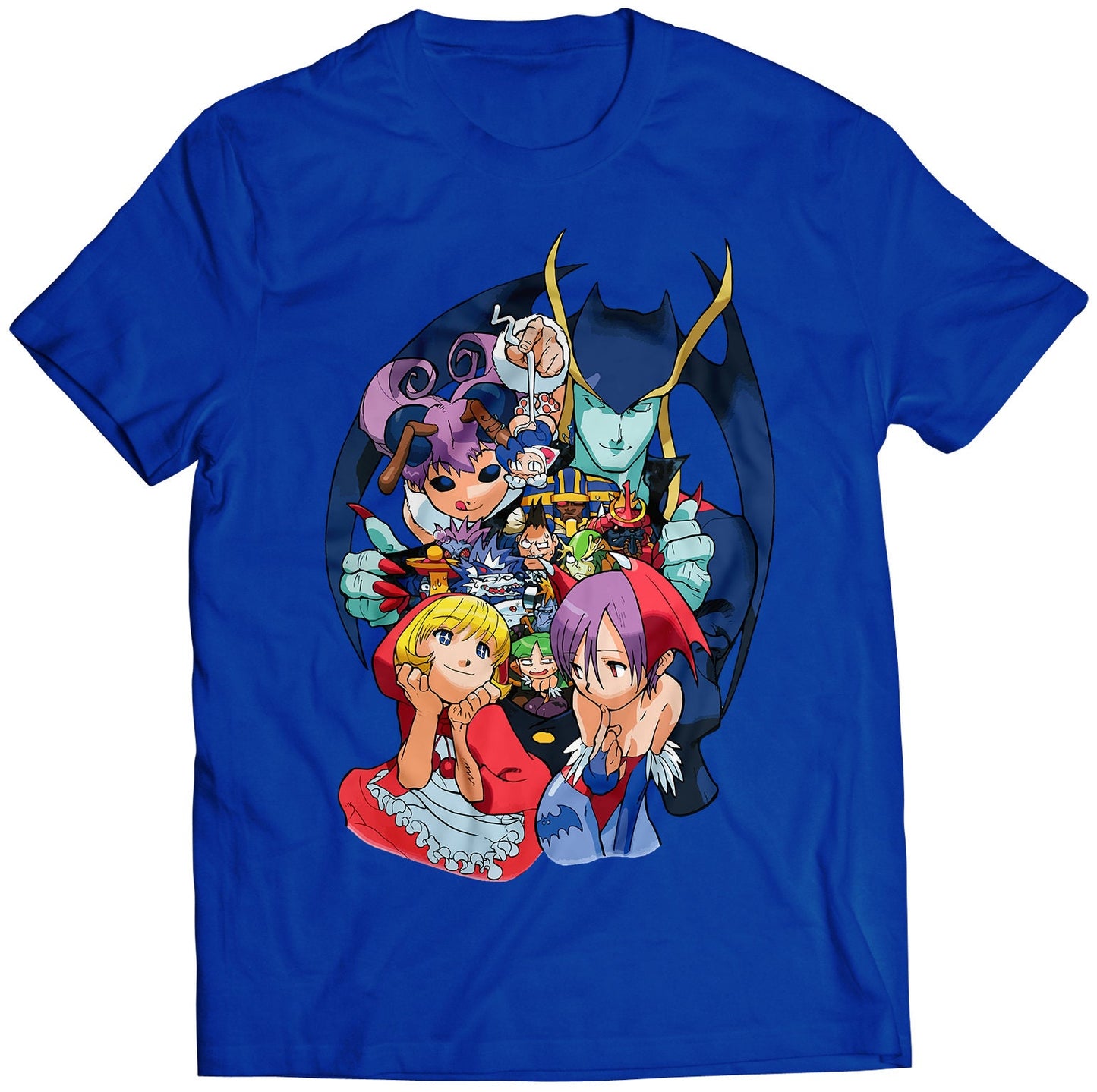 Vampire Daarkstalkers Arcade Flyer V1 Premium Unisex T-shirt (Vectorized Design)