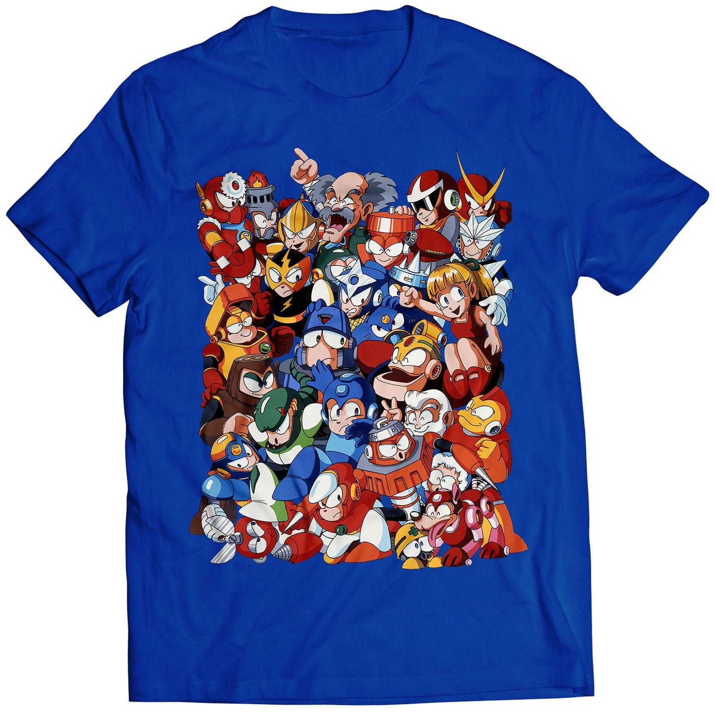 Mega Boy Rockman Robots Premium Unisex T-shirt (Vectorized Design)