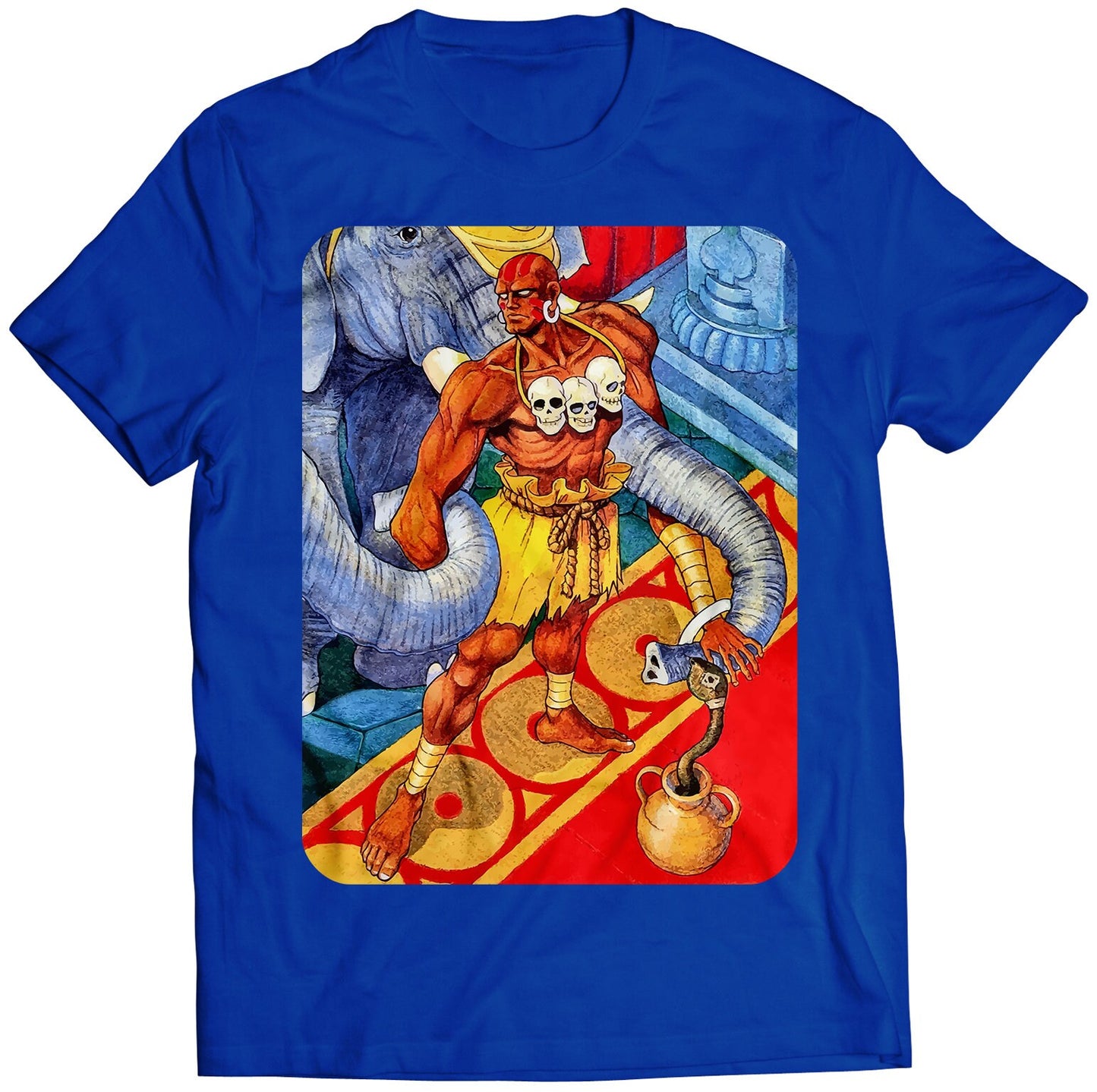 Dhalsim In Stage Street Fighting Premium Unisex T-shirt (Vectorized Design)
