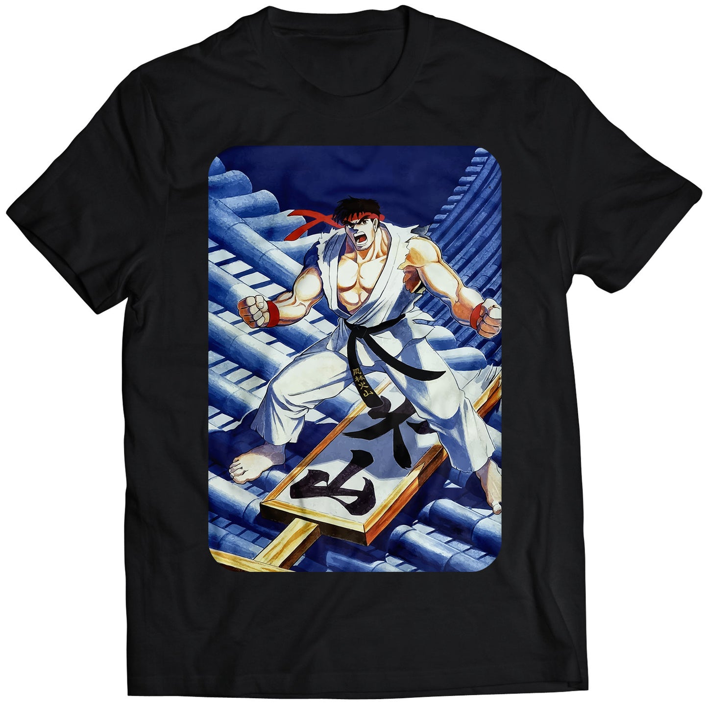 Ryu In Stage Street Fighting Premium Unisex T-shirt (Vectorized Design)