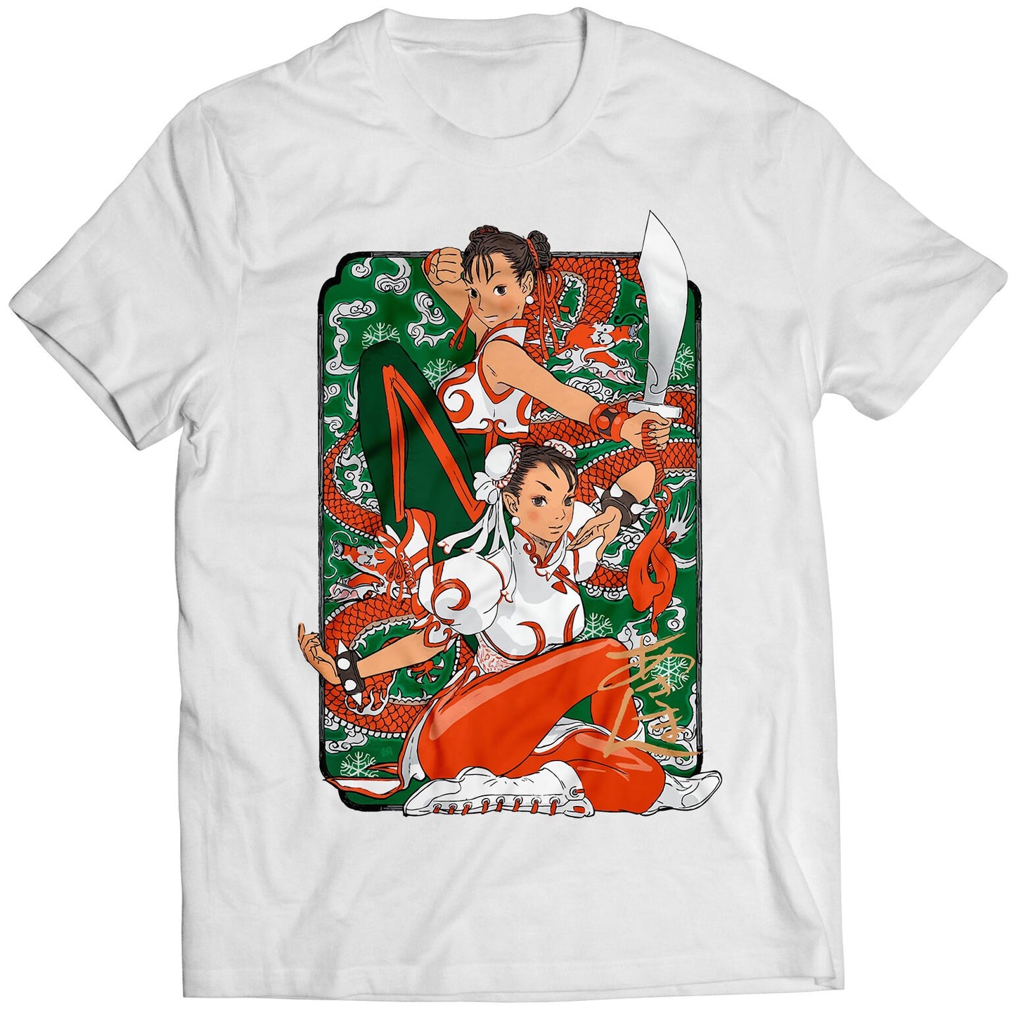 Chun Li Dragon Sword Premium Unisex T-shirt (Vectorized Design)