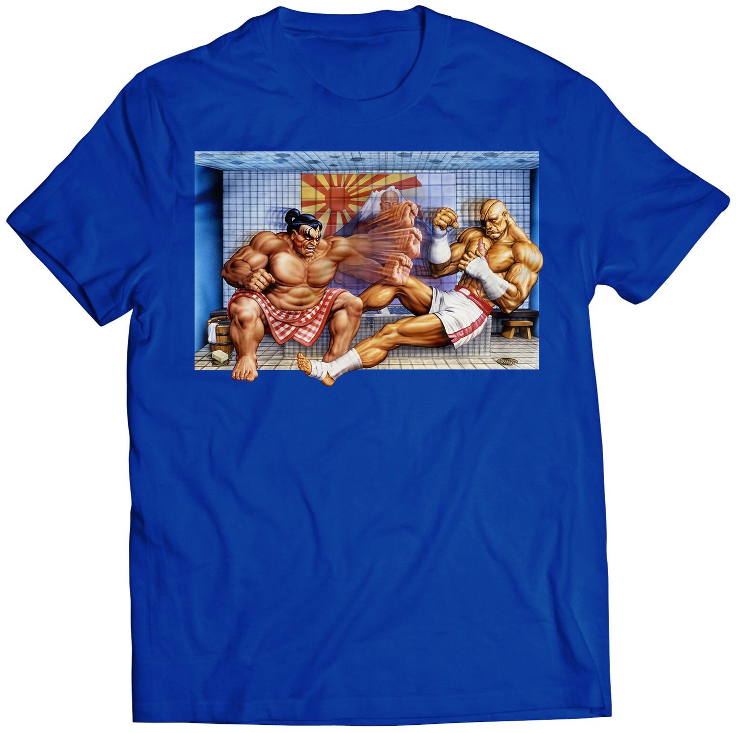 SF2 Bathroom Brawl Premium Unisex T-shirt (Vectorized Design)