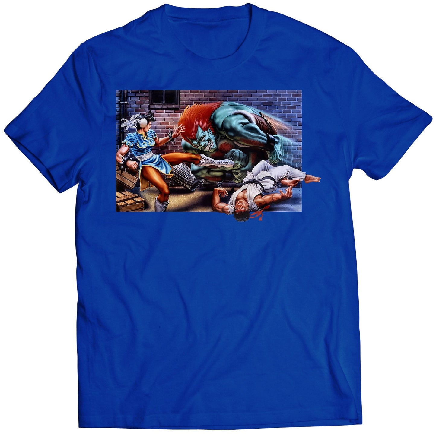 SF2 Alley Fighting Premium Unisex T-shirt (Vectorized Design)