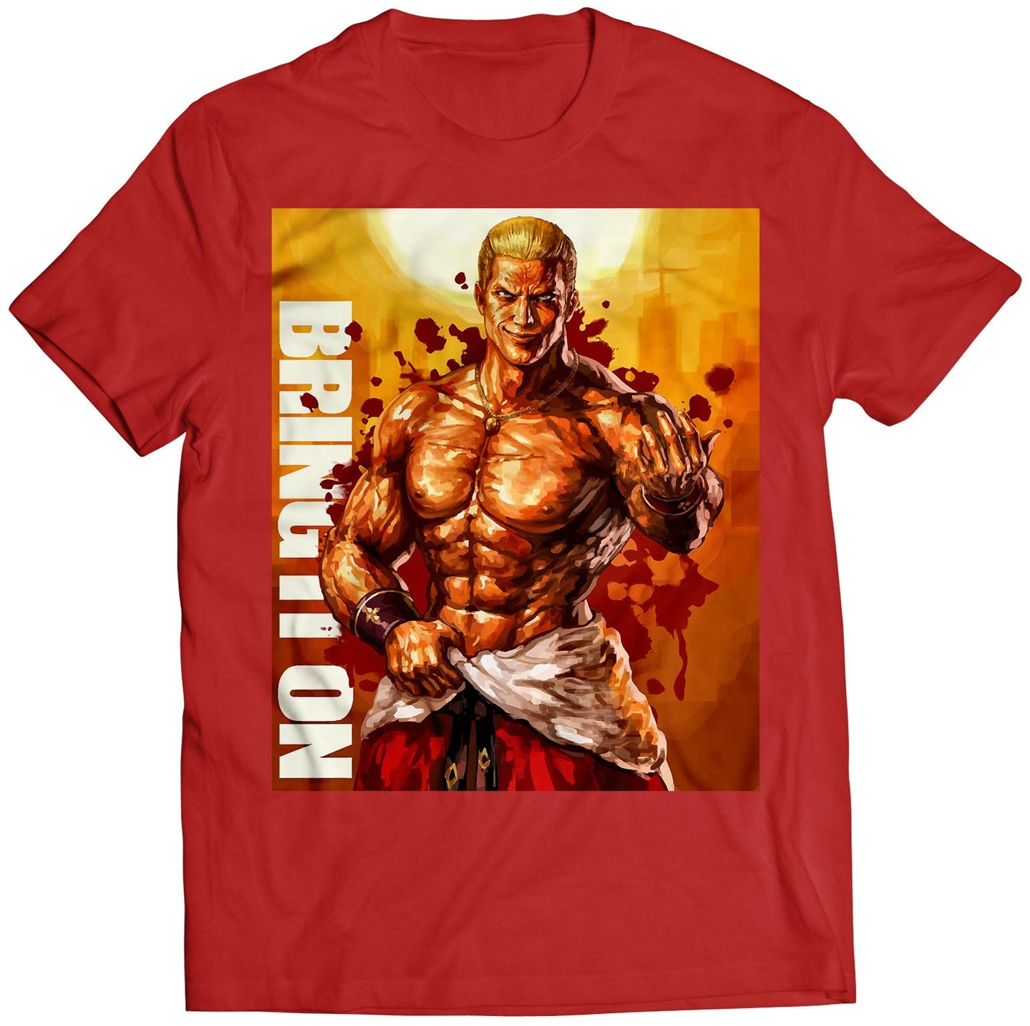 Geese Howard Bring It On Premium Unisex T-shirt (Vectorized Design)