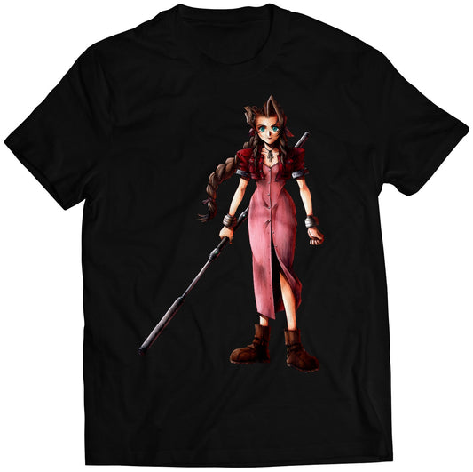 Aerith Gainsborough FF7 VII Premium Unisex T-shirt (Vectorized Design)