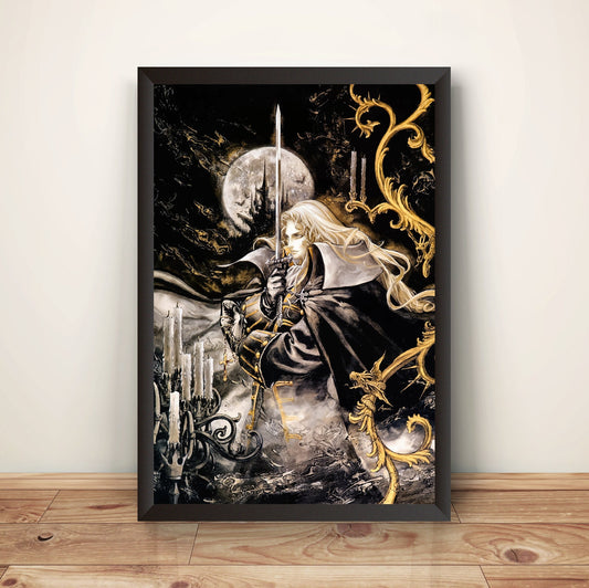 Castle Vania Symphony Of The Night Cover Premium Poster (Vectorized Design)