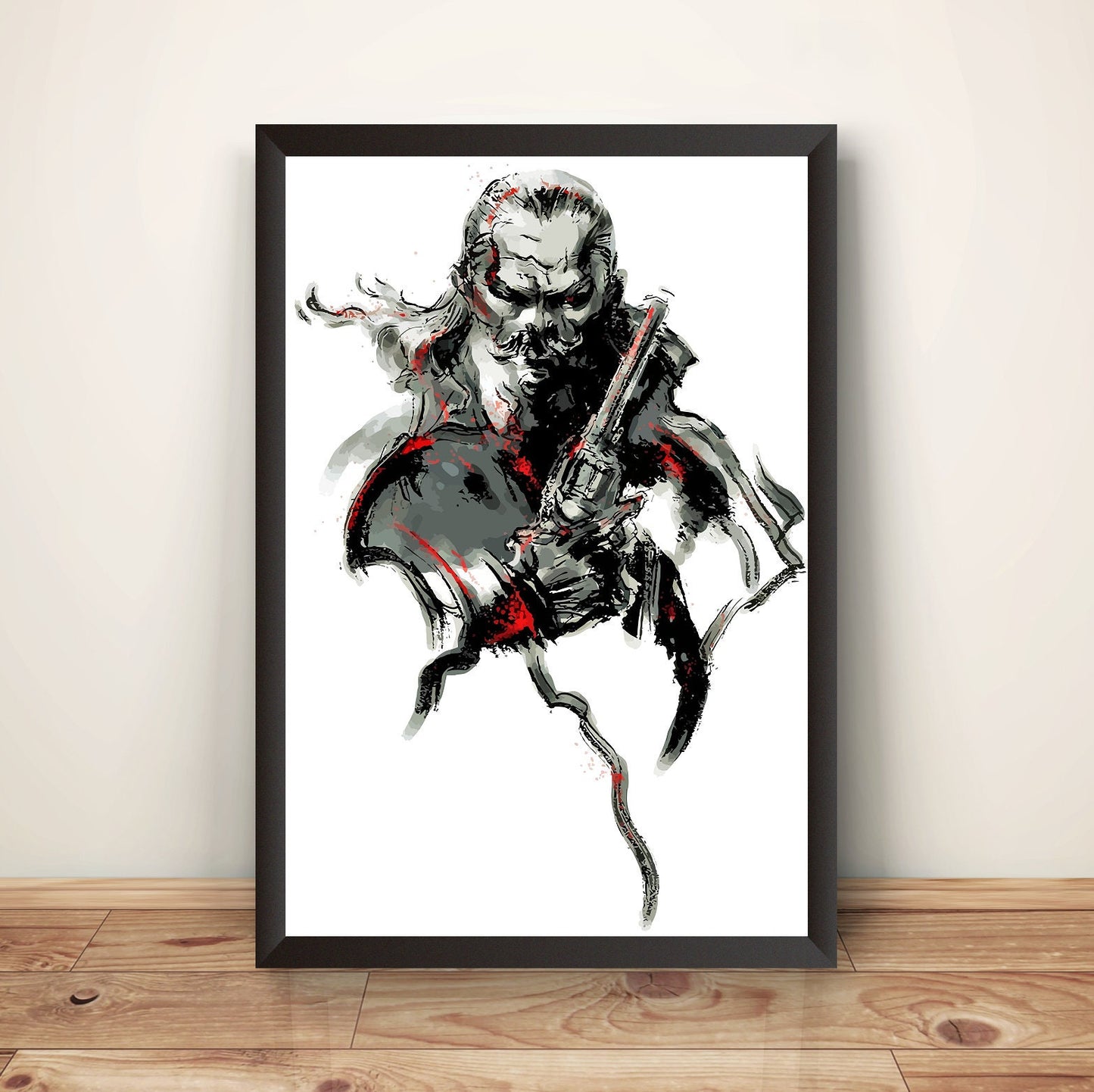 Shalashaska Revolver Ocelot V1 MGS Sons Of Liberty Premium Poster (Vectorized Design)
