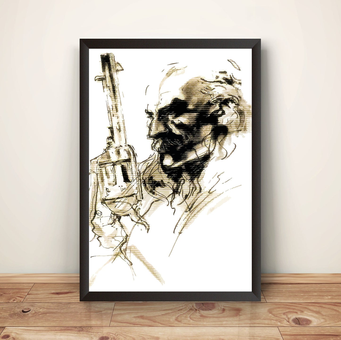 Shalashaska Revolver Ocelot V2 MGS Sons Of Liberty Premium Poster (Vectorized Design)