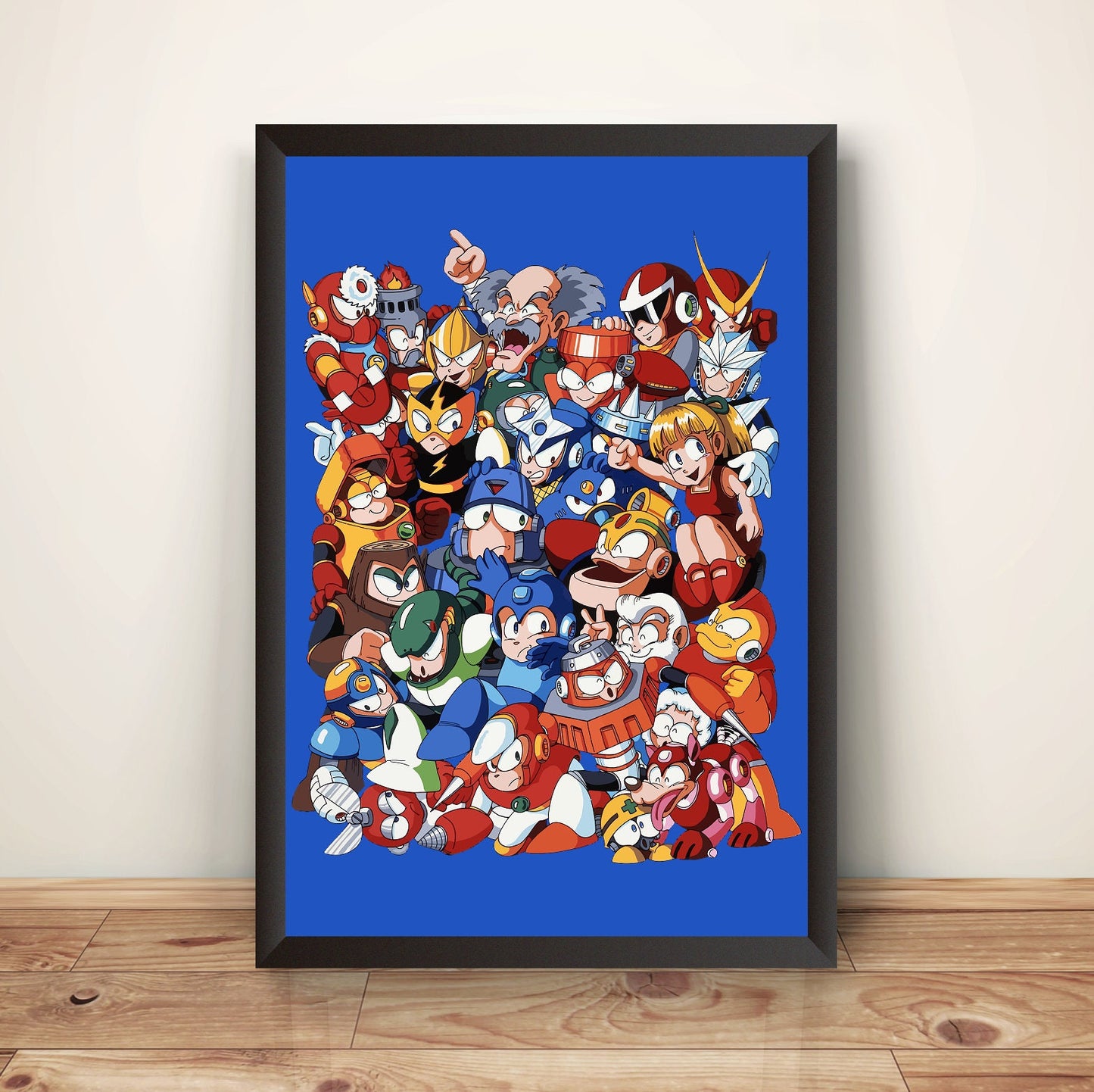 Mega Boy Rockboy Robots Premium Poster (Vectorized Design)