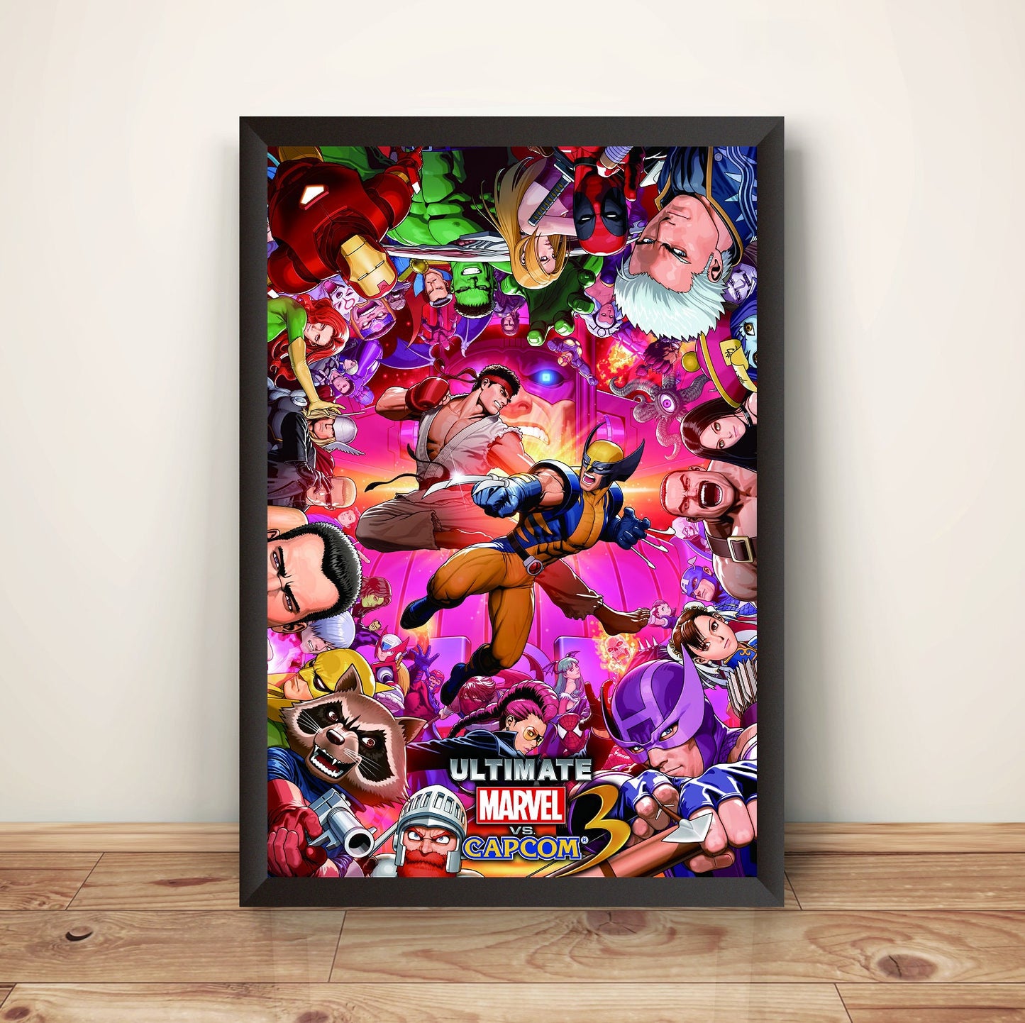 Ultimate Mahvel VS capcom 3 Arcade Flyer Premium Poster (Vectorized Design)