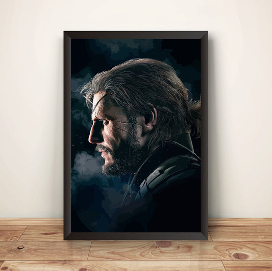 Big Boss Side Face MGS V Premium Poster (Vectorized Design)