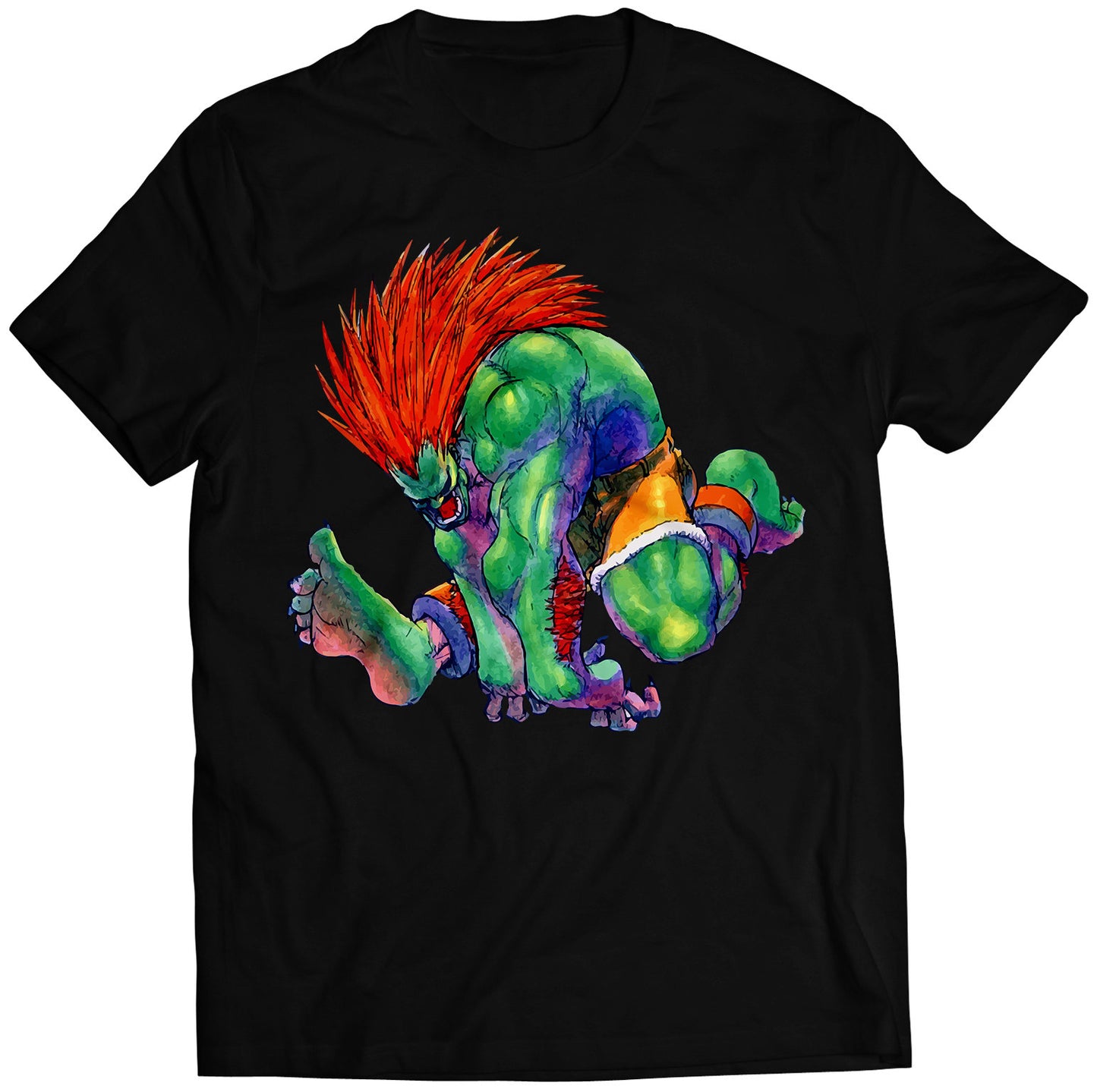 Jimmy Blanka Super Street Fighting 2 Turbo Premium Unisex T-shirt (Vectorized Design)