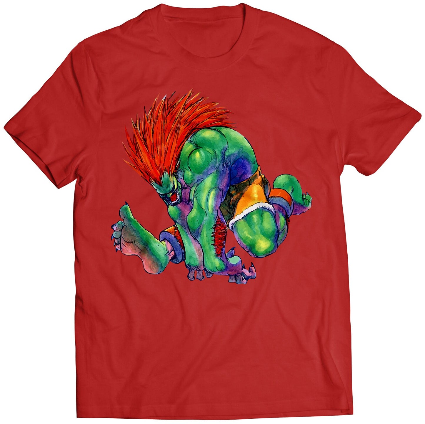 Jimmy Blanka Super Street Fighting 2 Turbo Premium Unisex T-shirt (Vectorized Design)