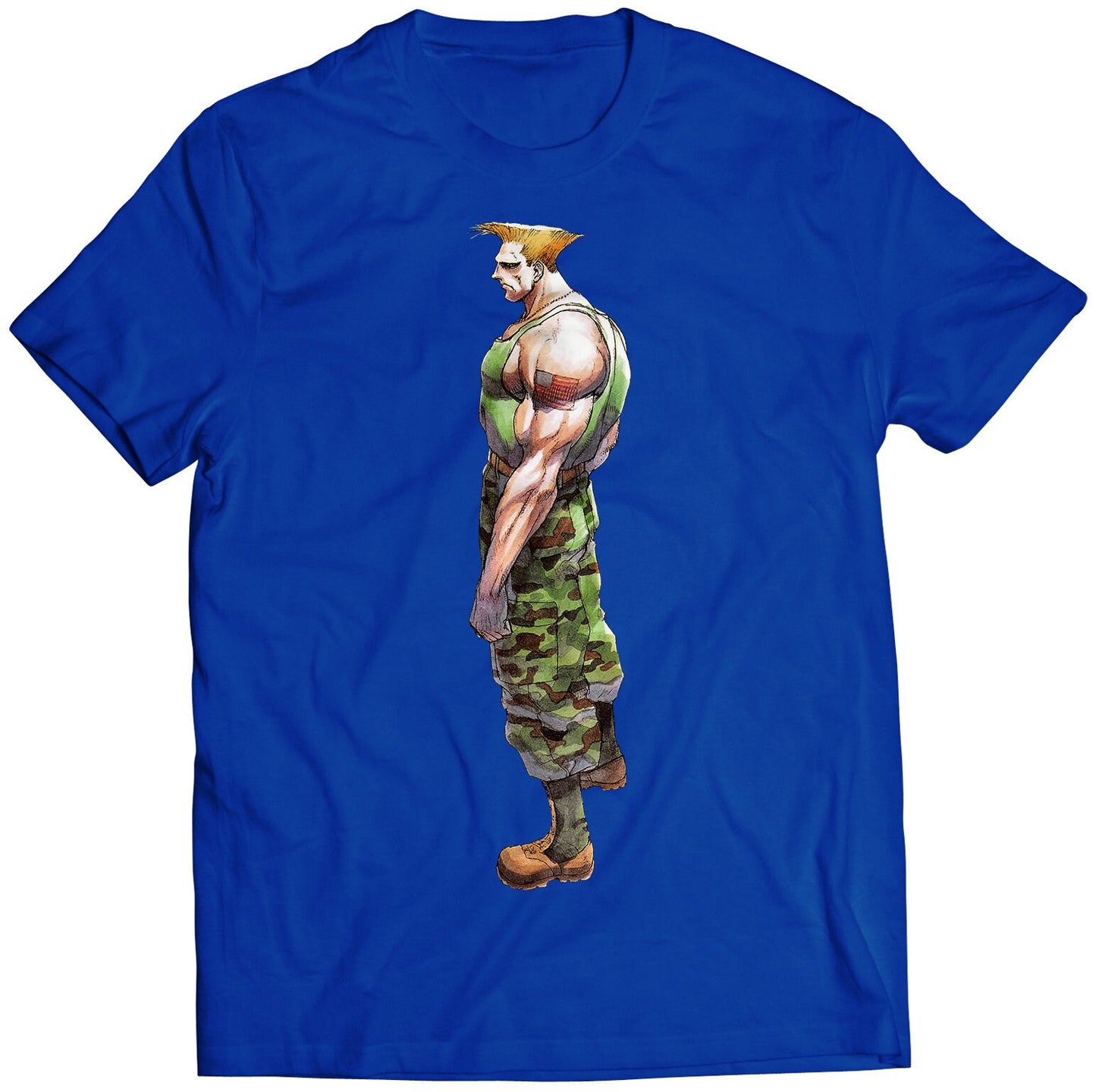 Guile Super Street Fighting 2 Turbo Premium Unisex T-shirt (Vectorized Design)c
