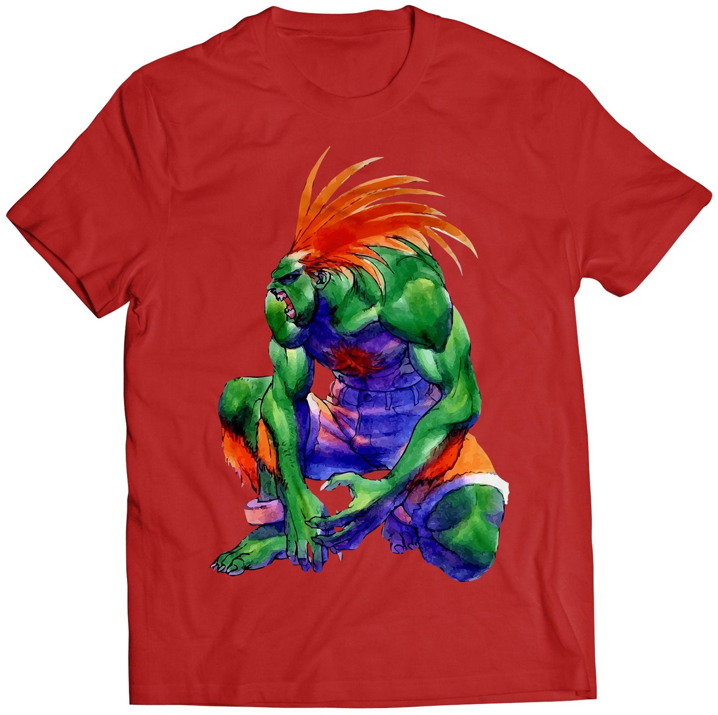 Blanka Jimmy Super Street Fighting 2 Turbo Premium Unisex T-shirt (Vectorized Design)