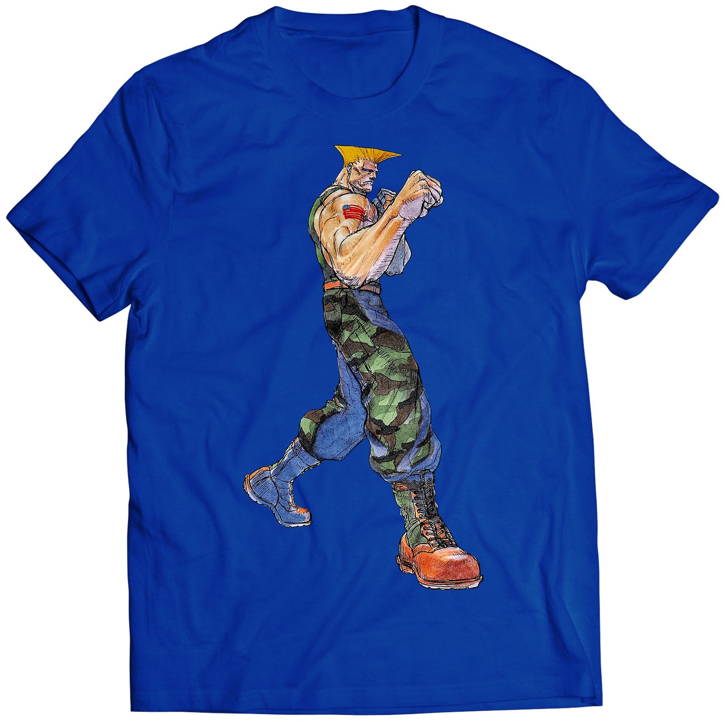 Guile Pilot Super Street Fighting 2 Turbo Premium Unisex T-shirt (Vectorized Design)
