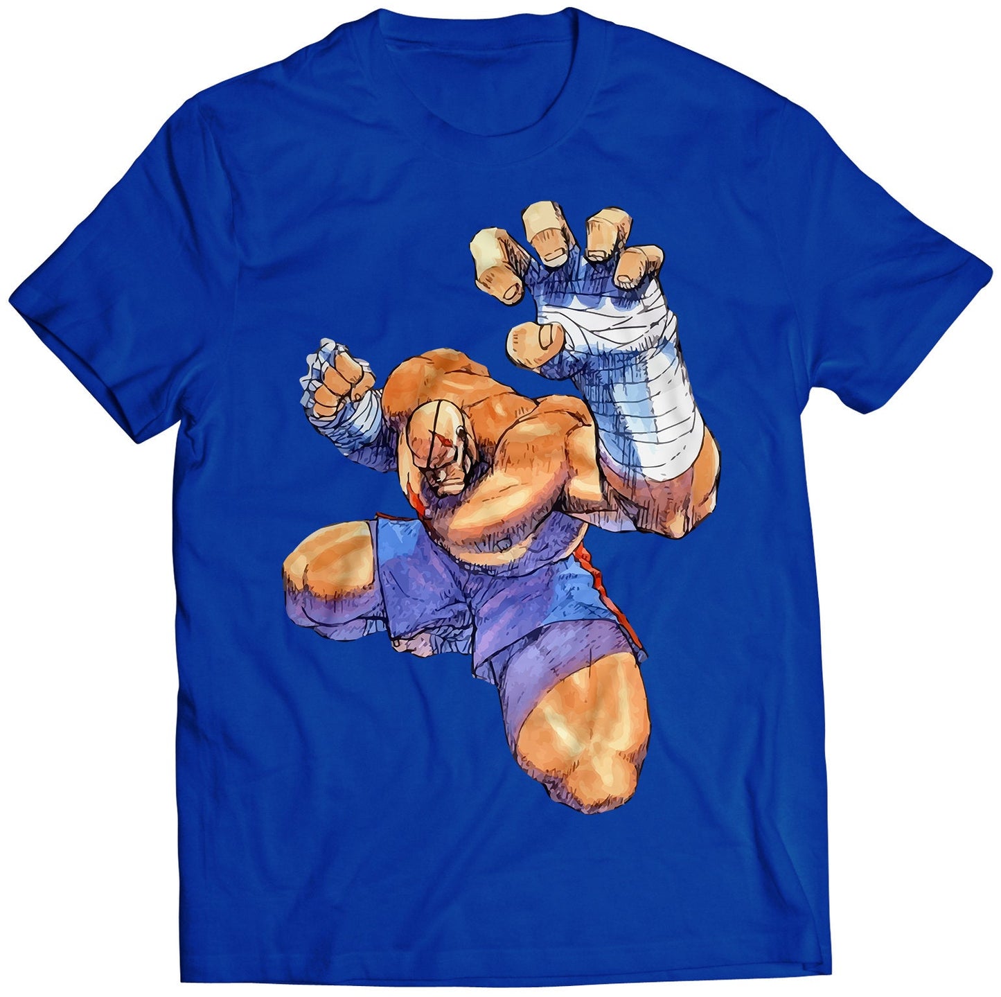 Sagat Super Street Fighting 2 Turbo Premium Unisex T-shirt (Vectorized Design)