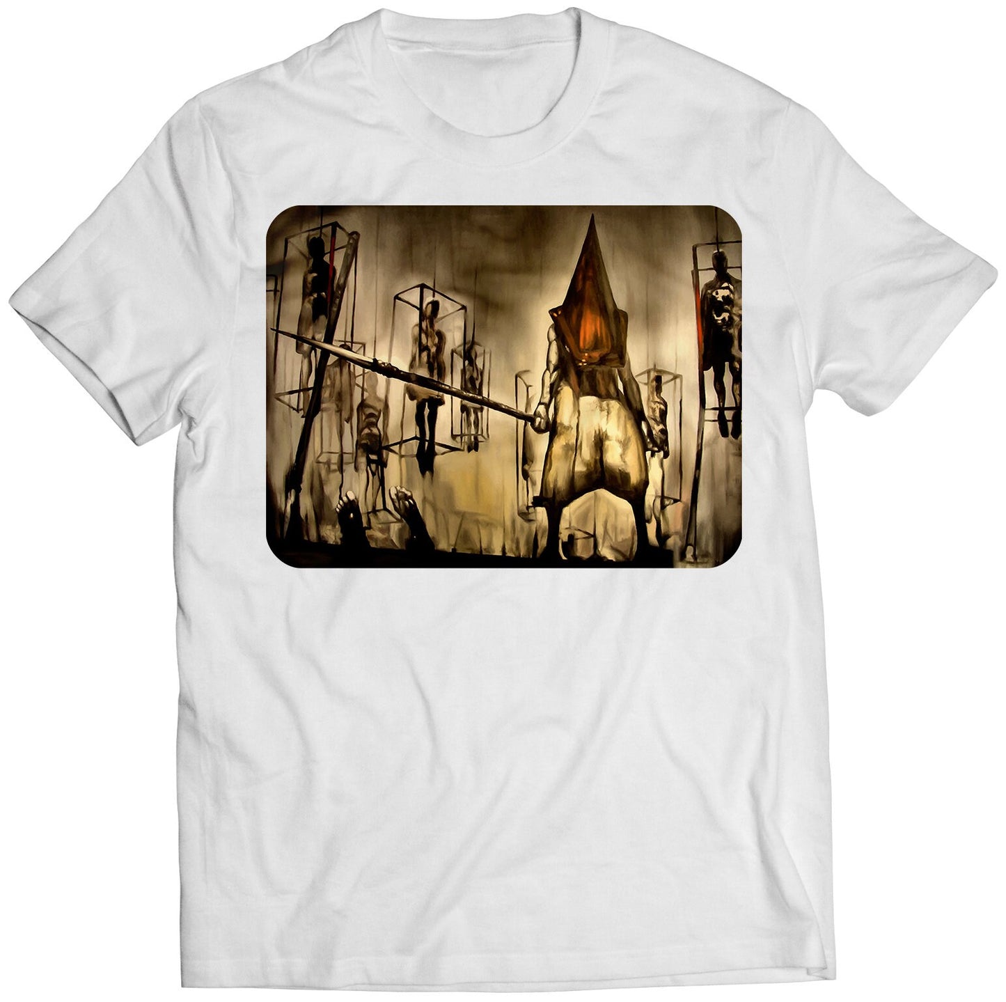Triangle Head Painting Premium Unisex T-shirt (Vectorized Design)