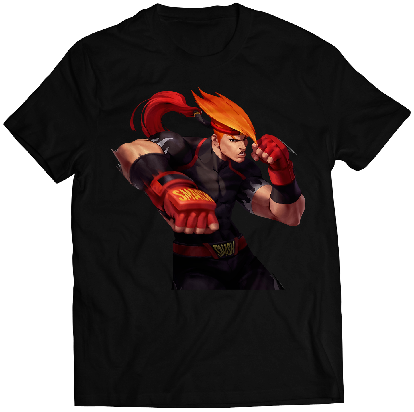 Fire Leopard Adon Duel Fighter Premium Unisex T-shirt (Vectorized Design)