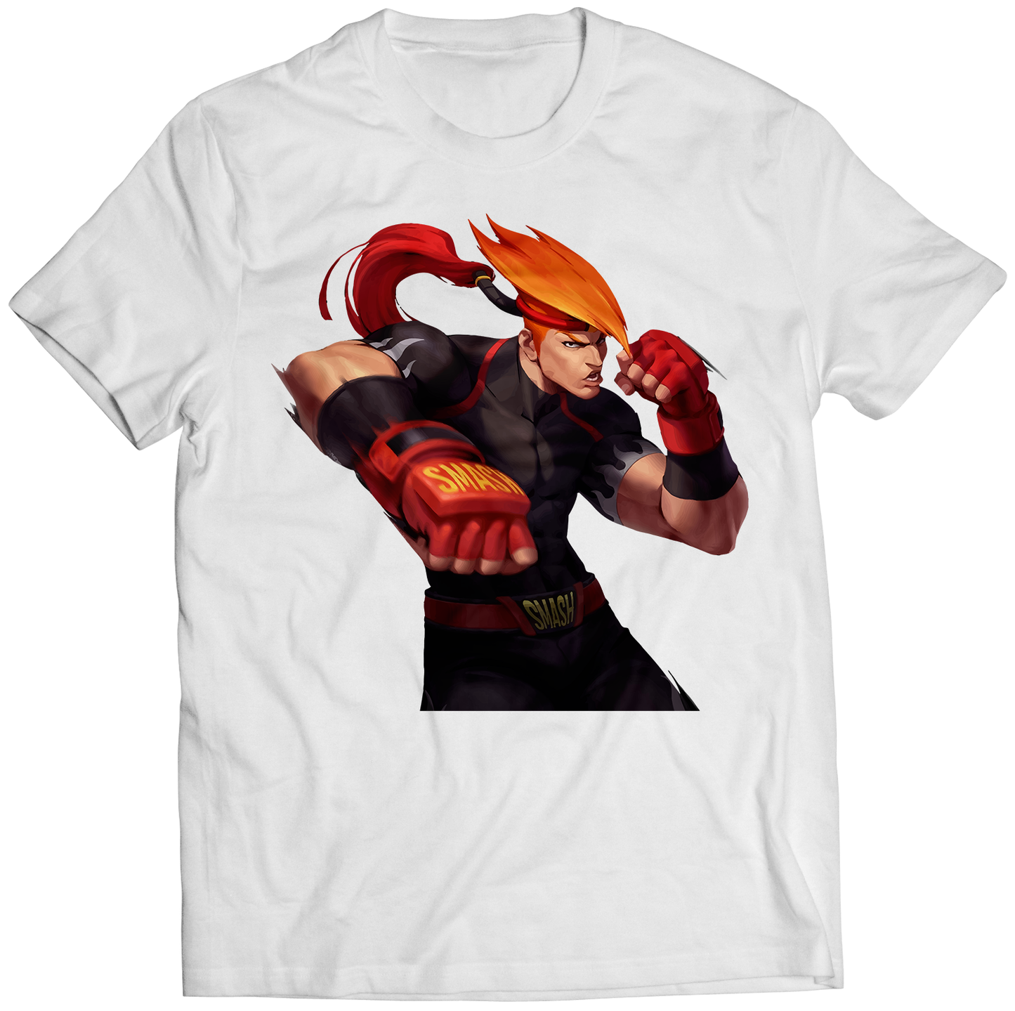 Fire Leopard Adon Duel Fighter Premium Unisex T-shirt (Vectorized Design)