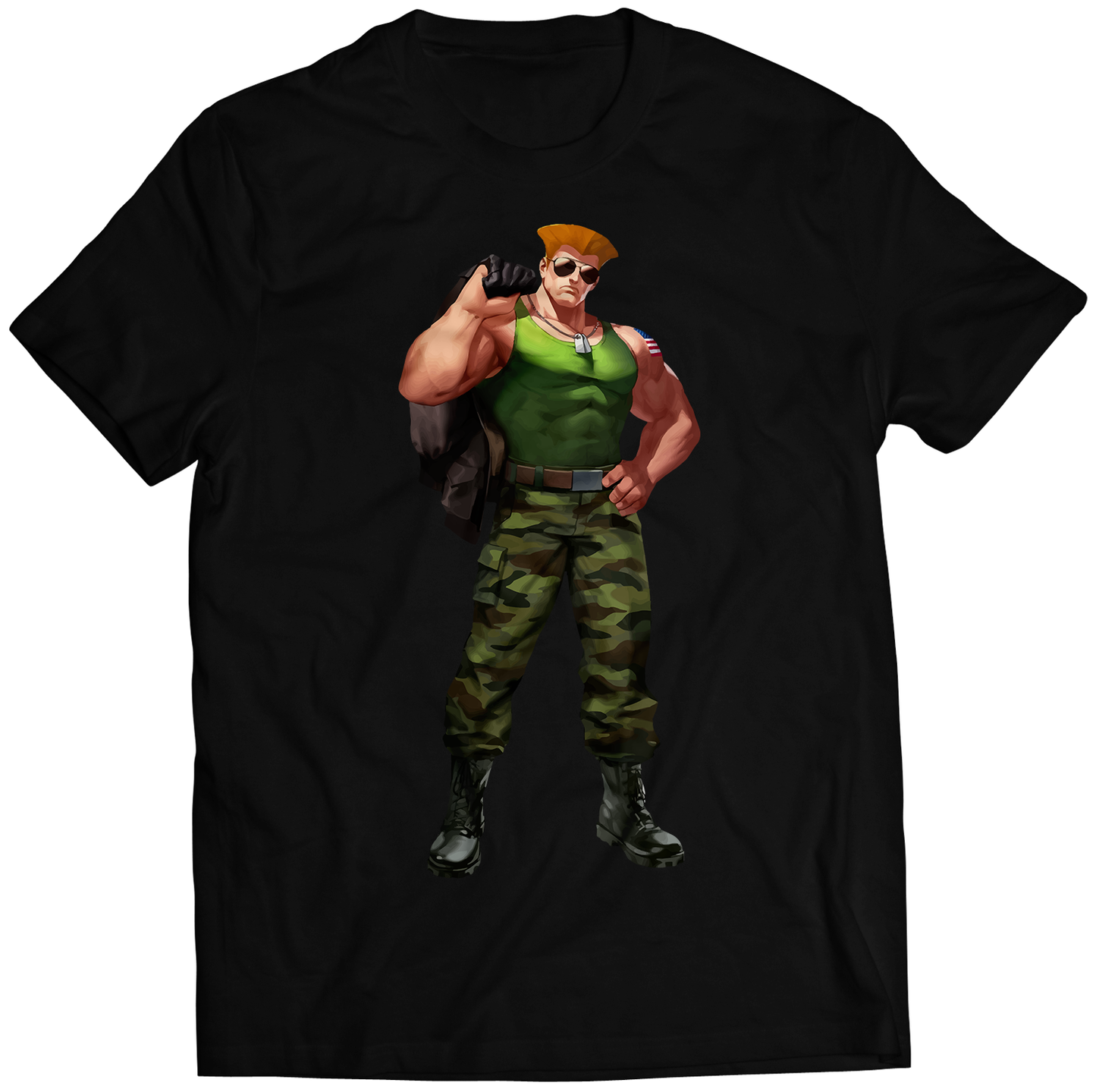Guile V2 Duel Fighter Premium Unisex T-shirt (Vectorized Design)