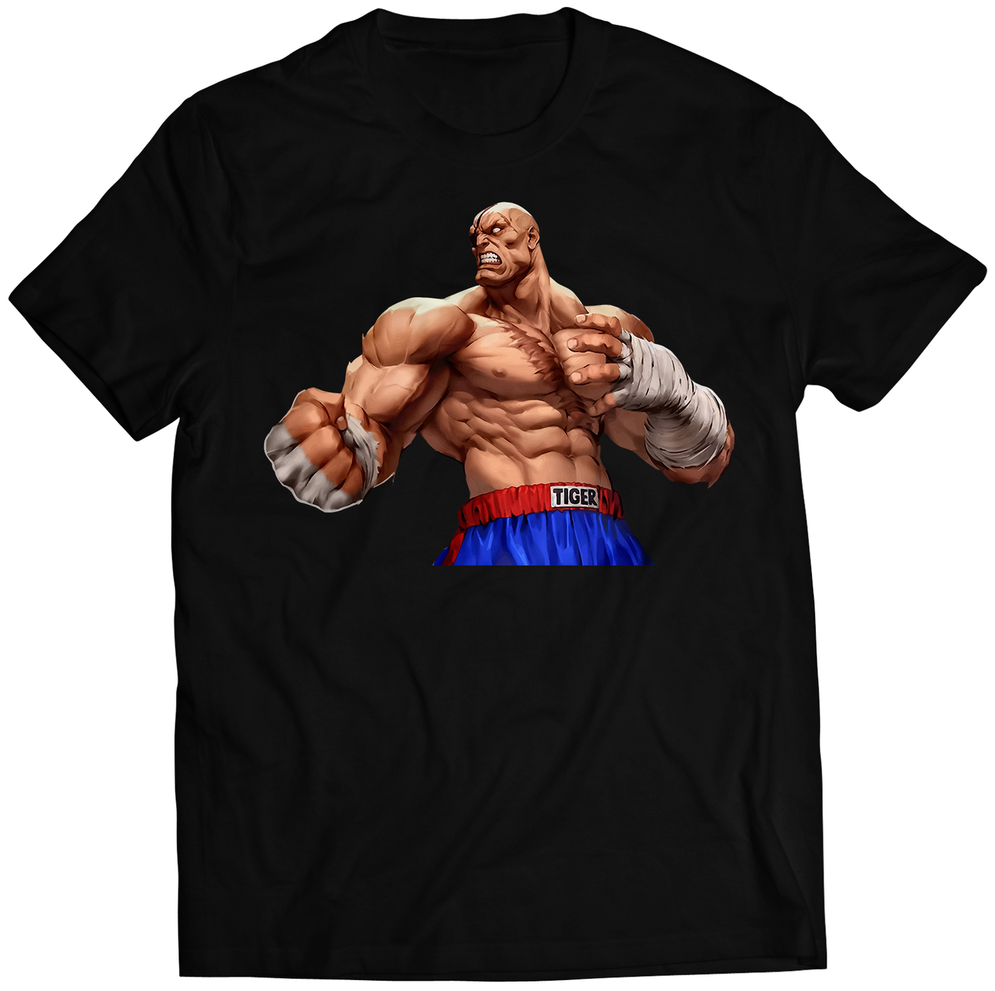 Sagat Duel Fighter Premium Unisex T-shirt (Vectorized Design)