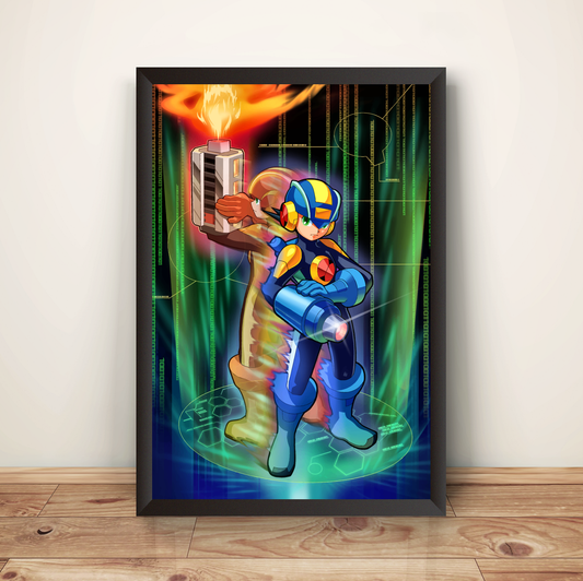 Mega Man Battle Network 2 Premium Poster (Vectorized Design)