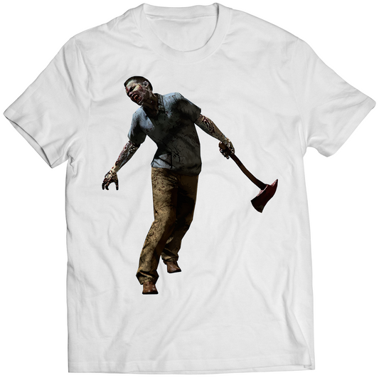 Zombie With Axe RE6 Premium Unisex T-shirt (Vectorized Design)