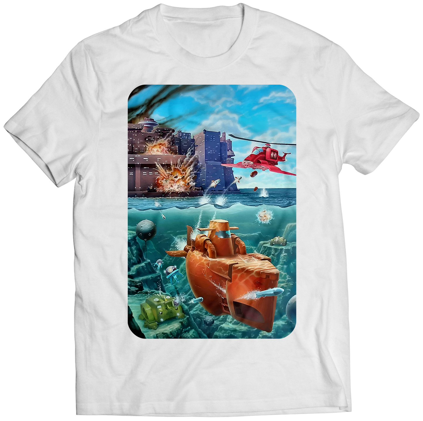 In Water Hunt Premium Unisex T-shirt (Vectorized Design)