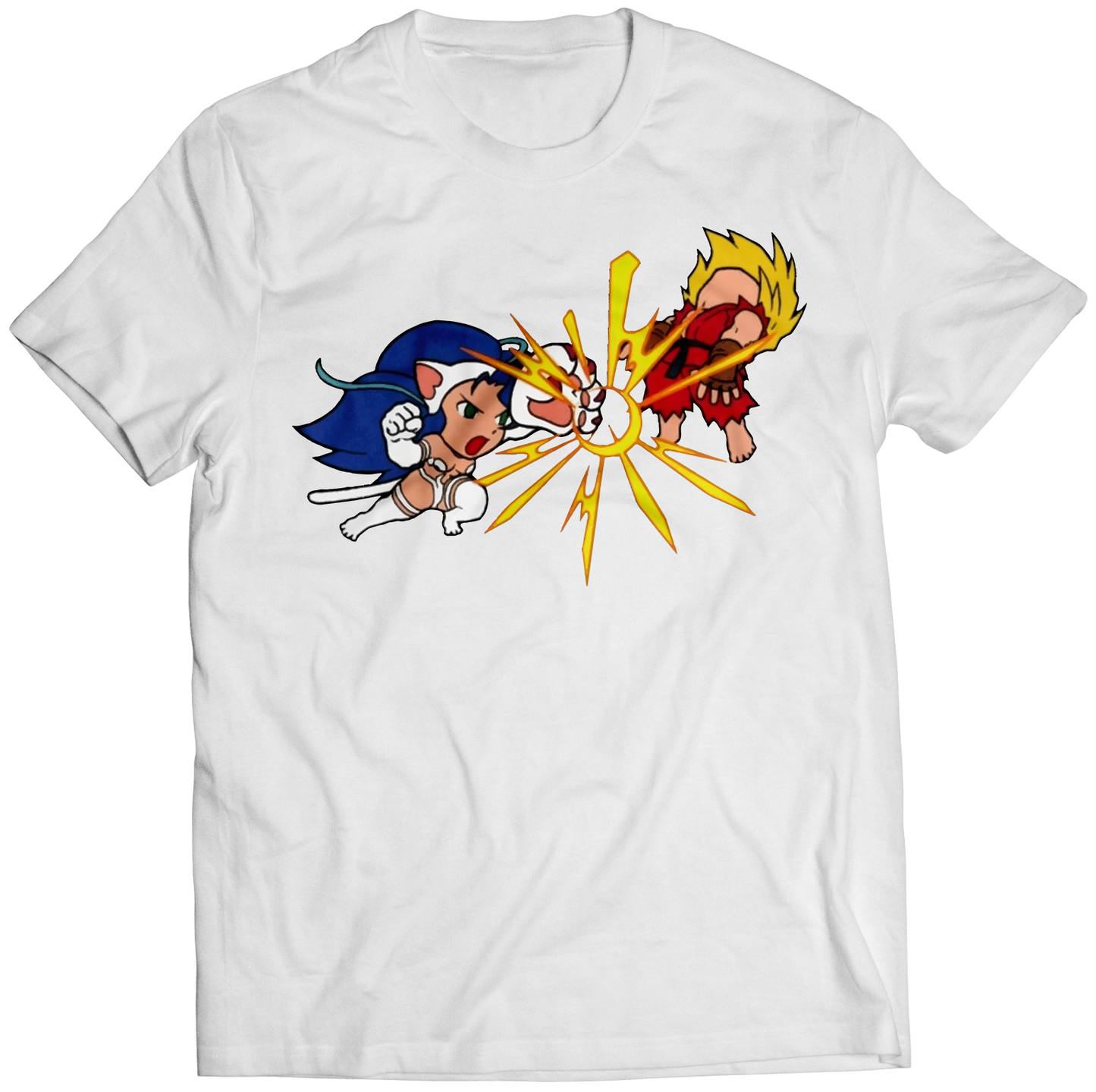 Felicia Punch Ken Darkstalkers Premium Unisex T-shirt (Vectorized Design)