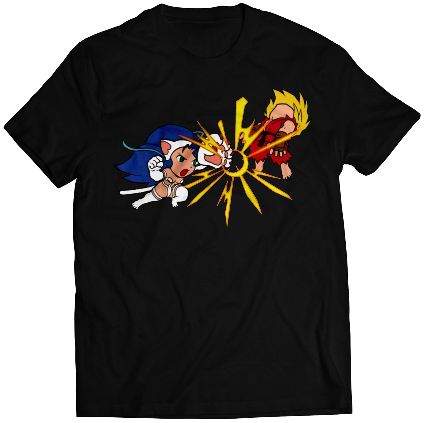 Felicia Punch Ken Darkstalkers Premium Unisex T-shirt (Vectorized Design)