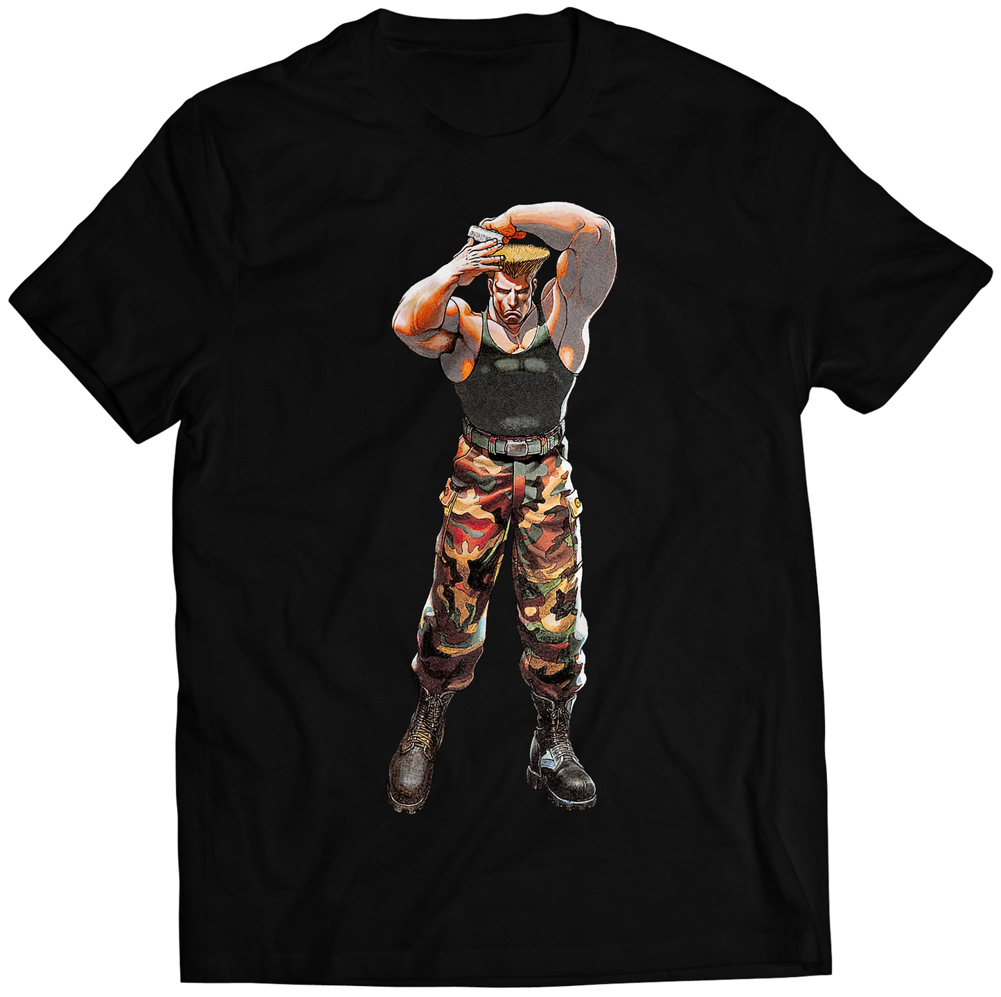 Guile Fixing Hair Premium Unisex T-shirt (Vectorized Design)