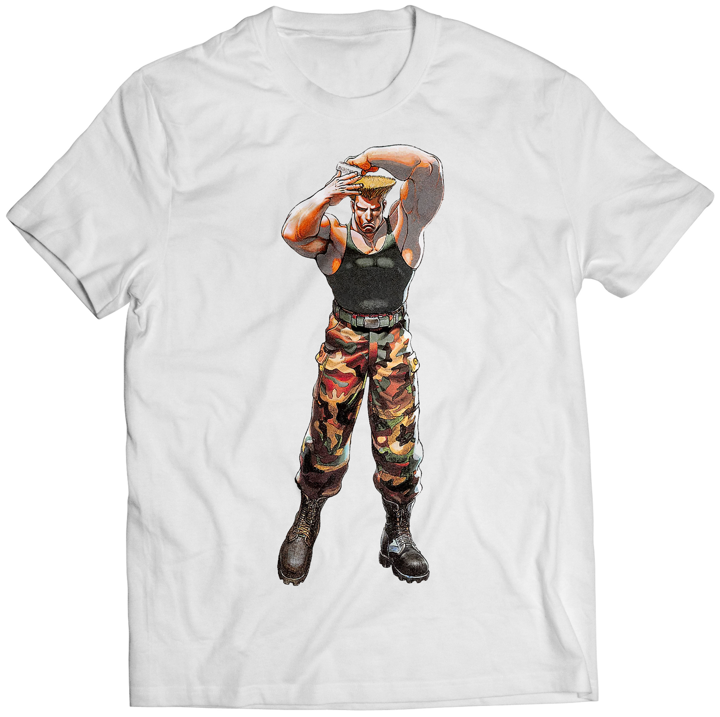 Guile Fixing Hair Premium Unisex T-shirt (Vectorized Design)