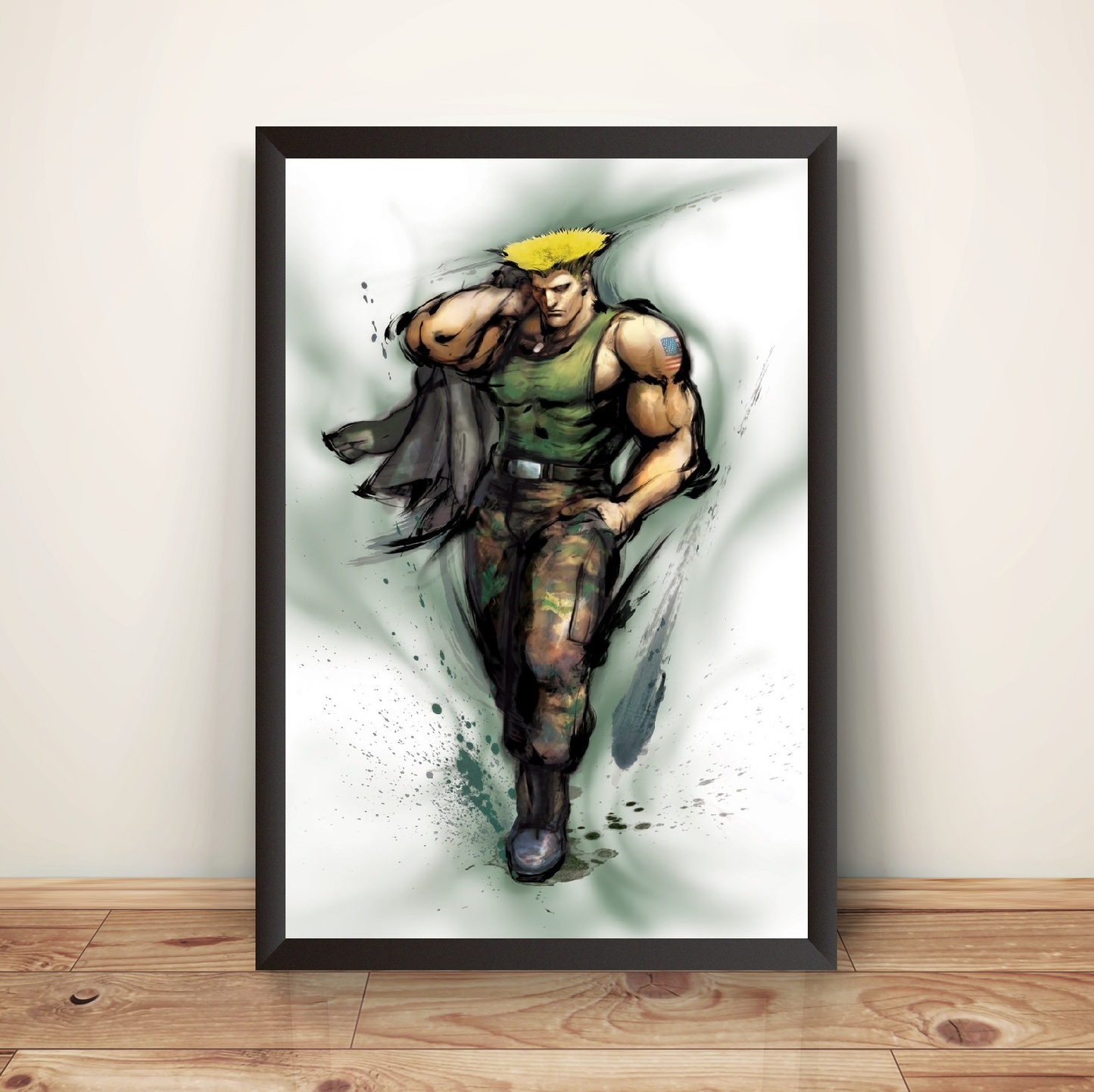 Guile SF4 Premium Poster (Vectorized Design)