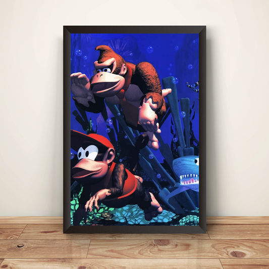 DKC Coral Capers Aquatic Ambience Premium Poster (Vectorized Design)