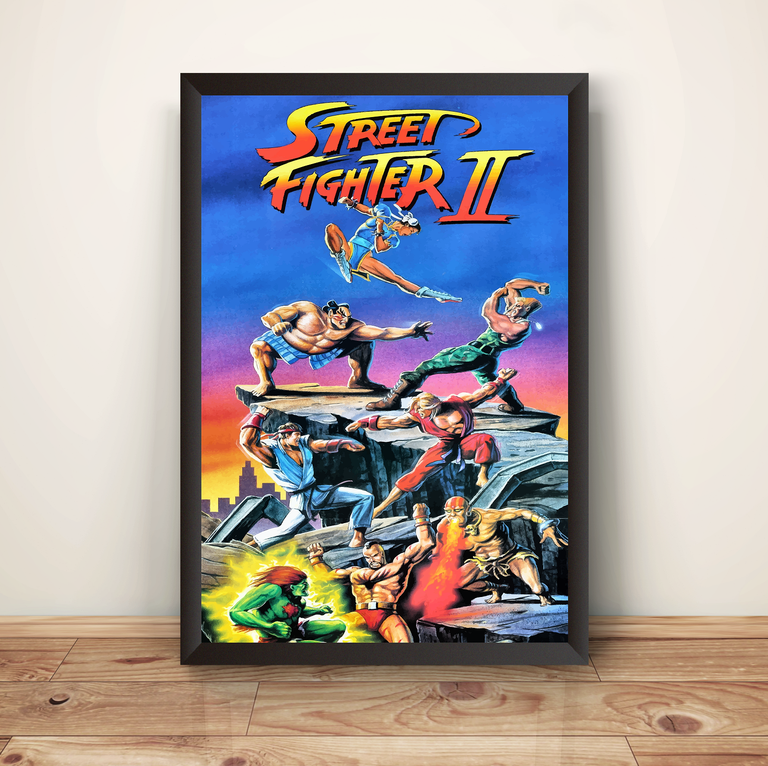 SF2 Anime Cartoon Cover Premium Poster (Vectorized Design) – GamerGoody.com